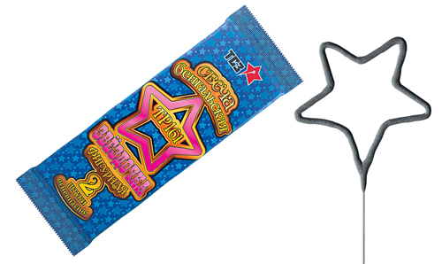  Бенгальские свечи фигурные 2 шт "Звездочка"  в Снежинске